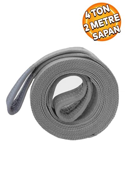 Badem10 Sapan Polyester Spanzet 4 Ton 2 Metre Gri Sağlam Yük Kaldırma Taşıma ...
