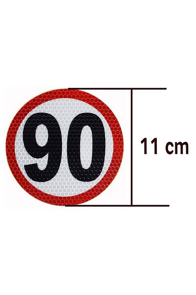 Badem10 Reflective Phosphorous Tape Truck Truck Trailer Adhesive Back 90 Speed Lettering 11 Cm