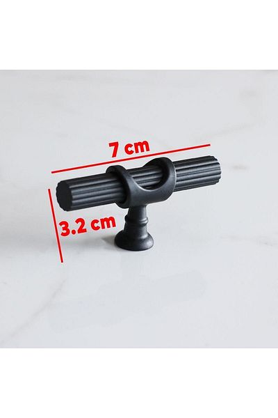 Badem10 Arsin Matte Black Metal Button Single Screw Furniture Kitchen Drawer Cabinet Wardrobe Handle Handle Handles