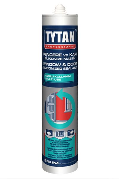 Genel Markalar Siyah Pencere Kapı Silikonize Mastik Yapıştırıcısı 500 Gr