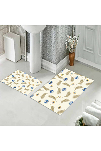 Evmila Σετ χαλάκια μπάνιου με σχέδια, μαλακά και ανθεκτικά - Πλένονται στο πλ...