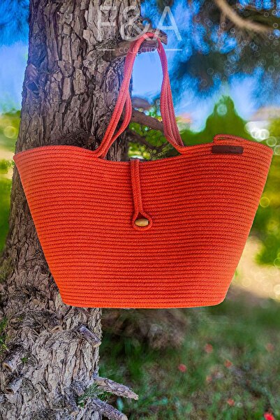 F&A COLLECTION حقيبة الشاطئ حبل الجوت تصميم خاص مصنوع يدويًا