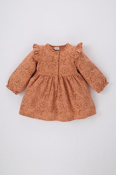 DeFacto Long Sleeve Floral Patterned Baby Girl Dress - B2291a523wn