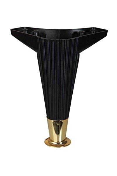 YILMAZ Pvcburada Asya Çizgili 15 Cm Siyah / Gold Mobilya Ayağı- Dolap, Koltuk...