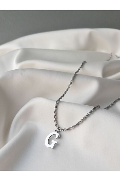 Siya Silver 316L الفولاذ المضاد للتشويه - قلادة فضية اللون عين الشر مطرزة بسلسلة طويلة للنساء