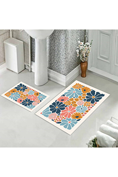 Evmila Σετ χαλάκια μπάνιου με σχέδια, μαλακά και ανθεκτικά - Πλένονται στο πλ...