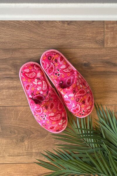 FUGA MODA Papuci de casă cu model mozaic Alice Fuchsia