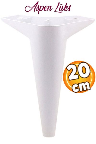 Badem10 Aspen Mobilier de lux Canapea Fotoliu Unitate TV Consolă Stâlp Picioare 20 Cm Picior alb