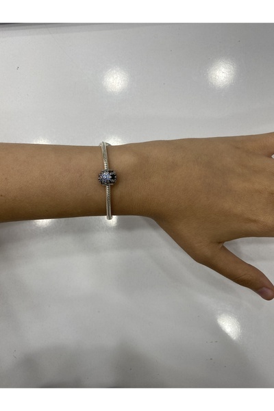 My Story Mavi Kristal Kar Tanesi Gümüş Charm