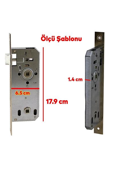 Badem10 Kale Door PVC Door Wooden Door WC Bathroom Mortise Lock Body Lock Body Without Cylinder Without Barrel 40 mm