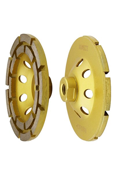 Badem10 Beton Taşlama Elmas Çanak Disk Beton Yüzey Temizleme Çift Sıra Segmanlı Kesici Kesme 115 Mm