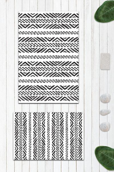 Evmila Πατάκι μπάνιου με σχέδιο 2 τεμαχίων 50x60 cm - 60x100cm
