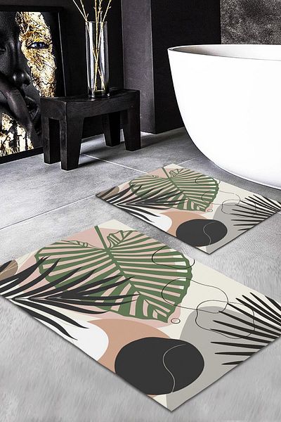 Evmila Πακέτο 2 Πατάκια μπάνιου με σχέδια - 50x60 cm και 60x100 cm