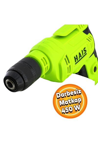 Badem10 Haıs 6110 Darbesiz Elektirikli Matkap 10mm Mandren Delici 450W Yeşil