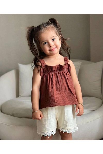 GAistKids Muslin Top and Bottom Set for Girls