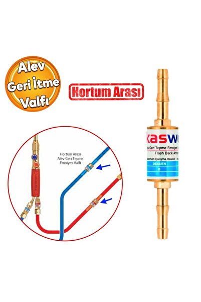 Badem10 Kasweld Alev Geri Tepme Valfi Oksijen Kaynak 3001 A Gaz Asitelen Tüp ...