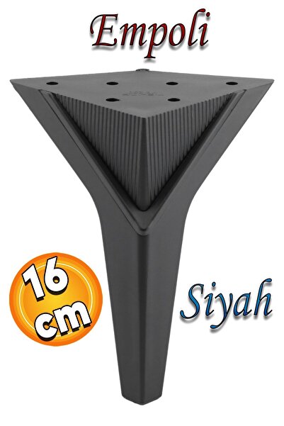 Badem10 Empoli Lüks Mobilya Kanepe Tv Ünitesi Koltuk Ayağı Mat Siyah Baza Aya...