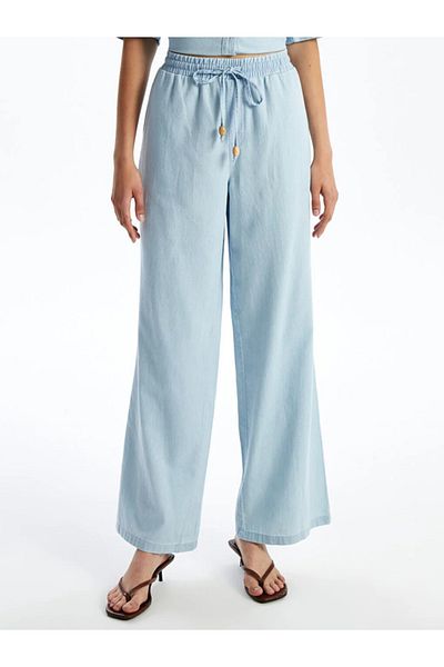 LC Waikiki Blugi Wideleg de damă - Pantaloni cu talie elastică