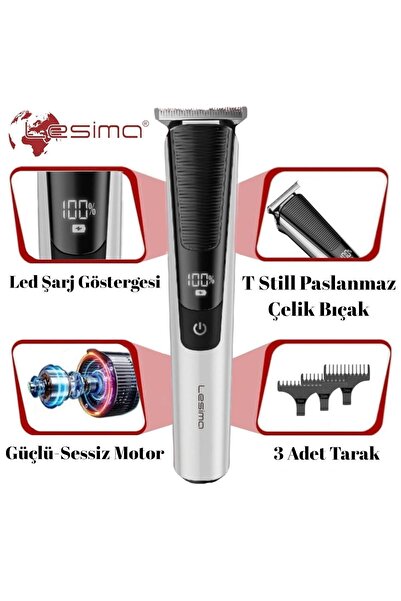 Lesima Ls-1000 T-bıçak Ense Saç Sakal Çizim Ve Sıfırlama Makinesi