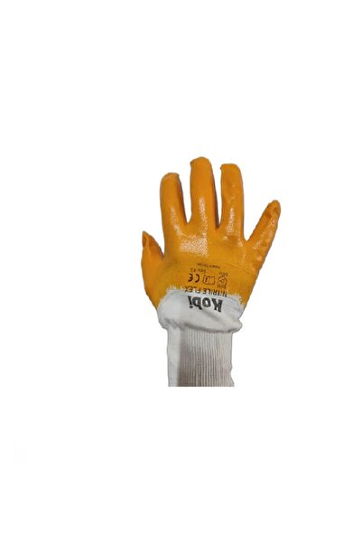 KOBİÇ Kobi Nitrile 77 Sarı Nitril Kaplı İş Eldiveni No:10