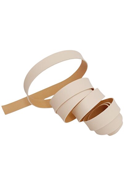 angel çanta aksesuar Angel Bag - 2 Cm Cream Colored Faux Leather Strip, 1 Meter