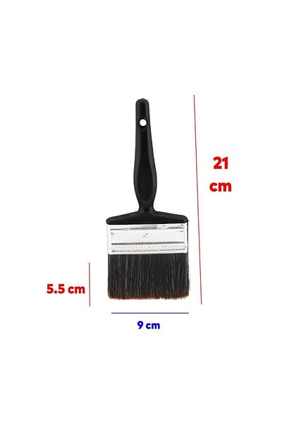 Badem10 Plastic Handle Oil Paint Brush No: 4 Painting Painter Brush Hobby Art Wall Metal Wood Painting