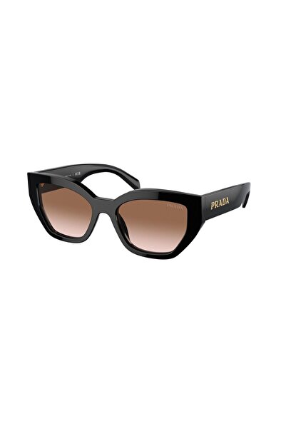 Prada PRA09S1AB-5S053 Kadın Güneş Gözlüğü Siyah Kemik Çerçeve Kahverengi Degr...
