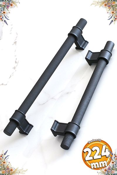 Badem10 Mâner metalic negru Hisar 224 mm-22,4 cm Mobilier Bucătărie Sertar Dulap Dulap Mânere Mâner