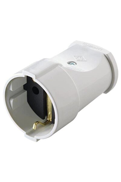 MAKEL Dişi Fiş Topraklı Beyaz