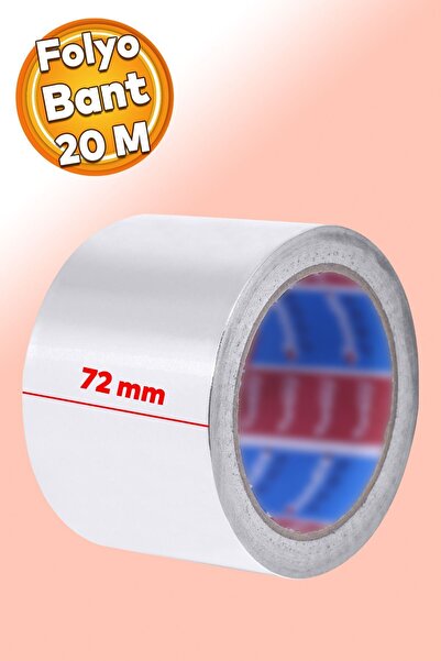 Badem10 Alüminyum Folyo Bant 72 mm x 20 Metre Yanmaz Soba Borusu Bandı