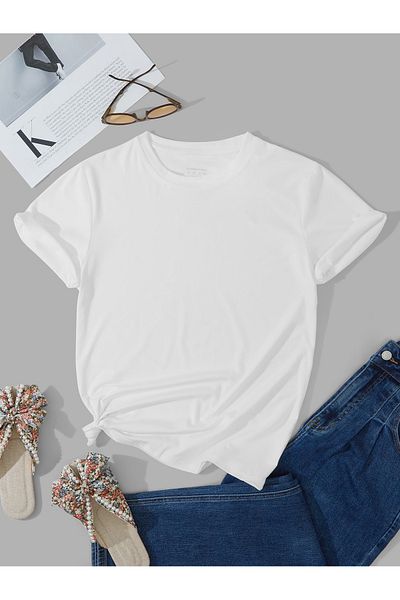 EYAX MODA Γυναικείο Basic T-shirt Plus Size
