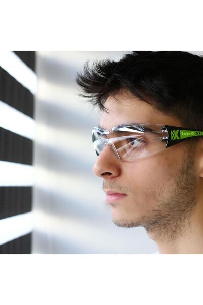 Badem10 Work Security Safety Goggle Protective Uv Protect Anti-Fog Glasses Transparent Silicone Earmuff Goggle