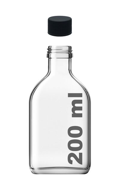 Afracam 200 ml Transparent Cold Brew - Leak Proof Black Plastic Lid, 200 Cc C...