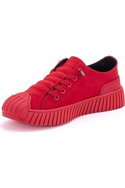 GAMELU Vigor Red Linen Orthopedic Sneaker - Comfortable Parachute Fabric, Casual Sports Shoes for Walking and Training