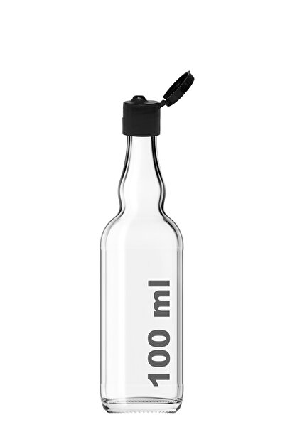Afracam 100 ml Transparent Gnarled Sauce Bottle with Leak-Proof Lid 100 cc Sa...