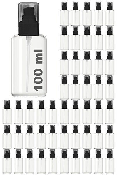 Afracam 100 ml Şeffaf Losyon Sprey Şişe 100 Cc Sızdırmaz Siyah Krem Pompa Kap...