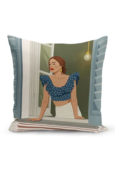 Bertille Home Husă de pernă cu imprimare digitală pe două fețe din seria Bohemian (husă de pernă boemă)