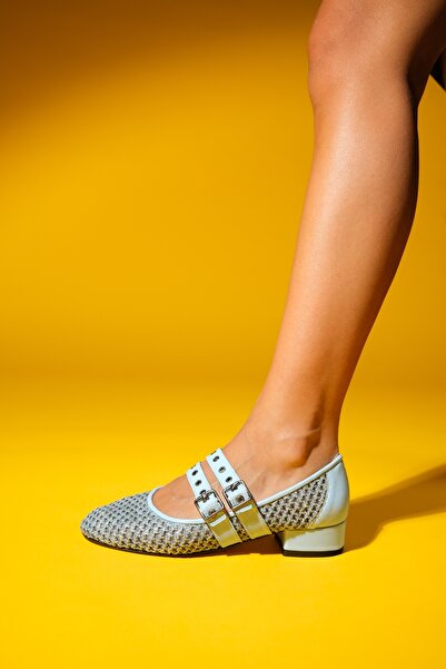 LuviShoes LAPIS Baby Blue - Straw Women's Low Heel Shoes