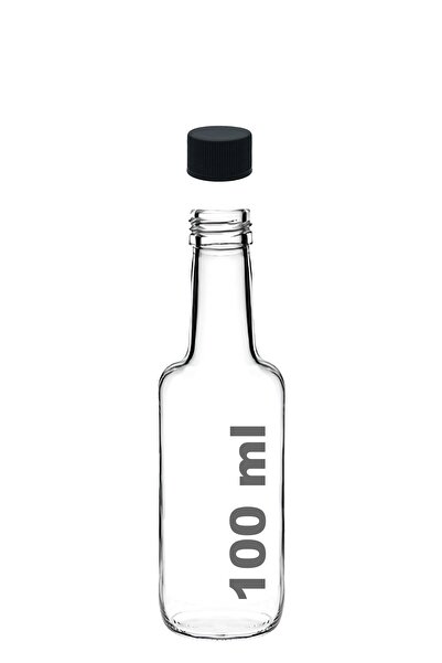 Afracam 100 ml Transparent Sauce Bottle - Leak Proof Lid, 1 Glass Bottle