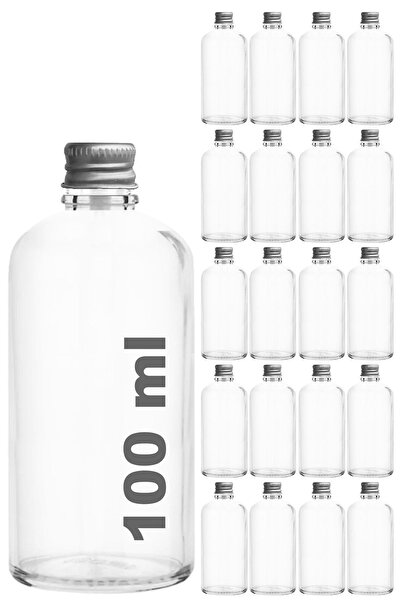 Afracam 100 ml Şeffaf Metal Gümüş Kapak Hediyelik Şişesi 100 Cc Kolonya Koku ...