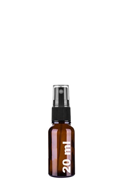 Afracam 20 ml Amber Kapaklı Siyah Sprey 20 Cc Fısfıs Kolonya Dezenfektan Kahv...
