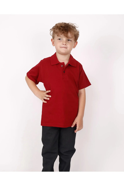 NOBLE STORE Παιδικό μπλουζάκι Comfort Polo Neck - Κοντό μανίκι, μονόχρωμο, Sc...