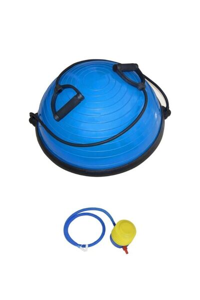 CKSpor Yarım Denge Topu Pilates Aleti - Direnç Lastikli Bosuball Bosu Topu  C...