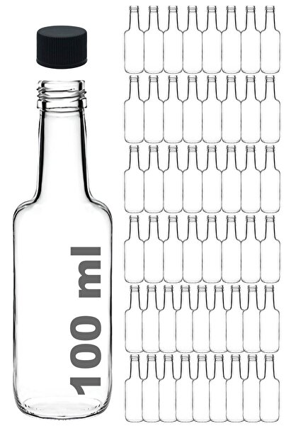 Afracam 50 Pieces Transparent Standard Sauce Bottle - 100 ml, Sauce Bottle Gl...