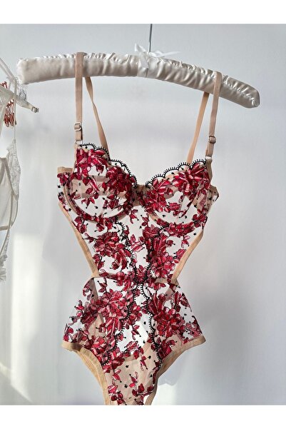 Feruzdesign Floral Patterned Cashmere Bodysuit