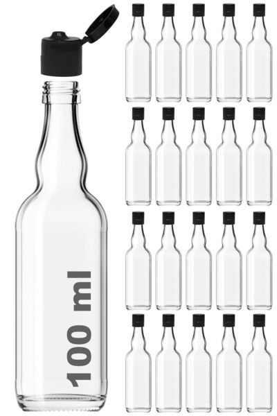 Afracam زجاجة صلصة شفافة 100 مل مع غطاء مانع للتسرب 100 سم مكعب زجاجة صلصة زج...