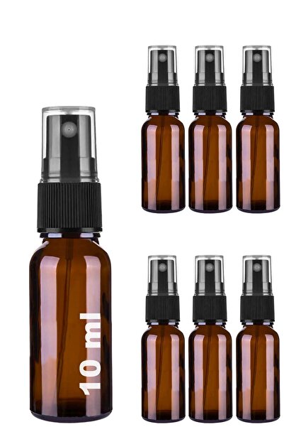 Afracam 10 ml Amber Kapaklı Siyah Sprey 10 Cc Fısfıs Kolonya Dezenfektan Kahv...