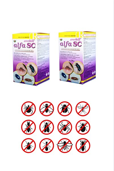 Averkill Kesin Çözüm Böcek Ilacı - Alfa Sc 50ml - 2 Adet