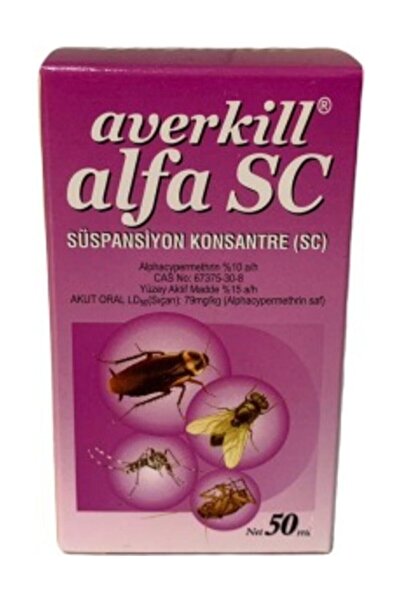 1000Hour Averkill Alfa Sc Karasinek Ilacı Sivrinek Ilacı Hamamböceği Ilacı Bö...
