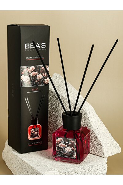 Bea'S Reed Dıffuser 120 ml Rose Oda Kokusu Bambu Çubuklu Gül Kokulu Oda Parfümü
